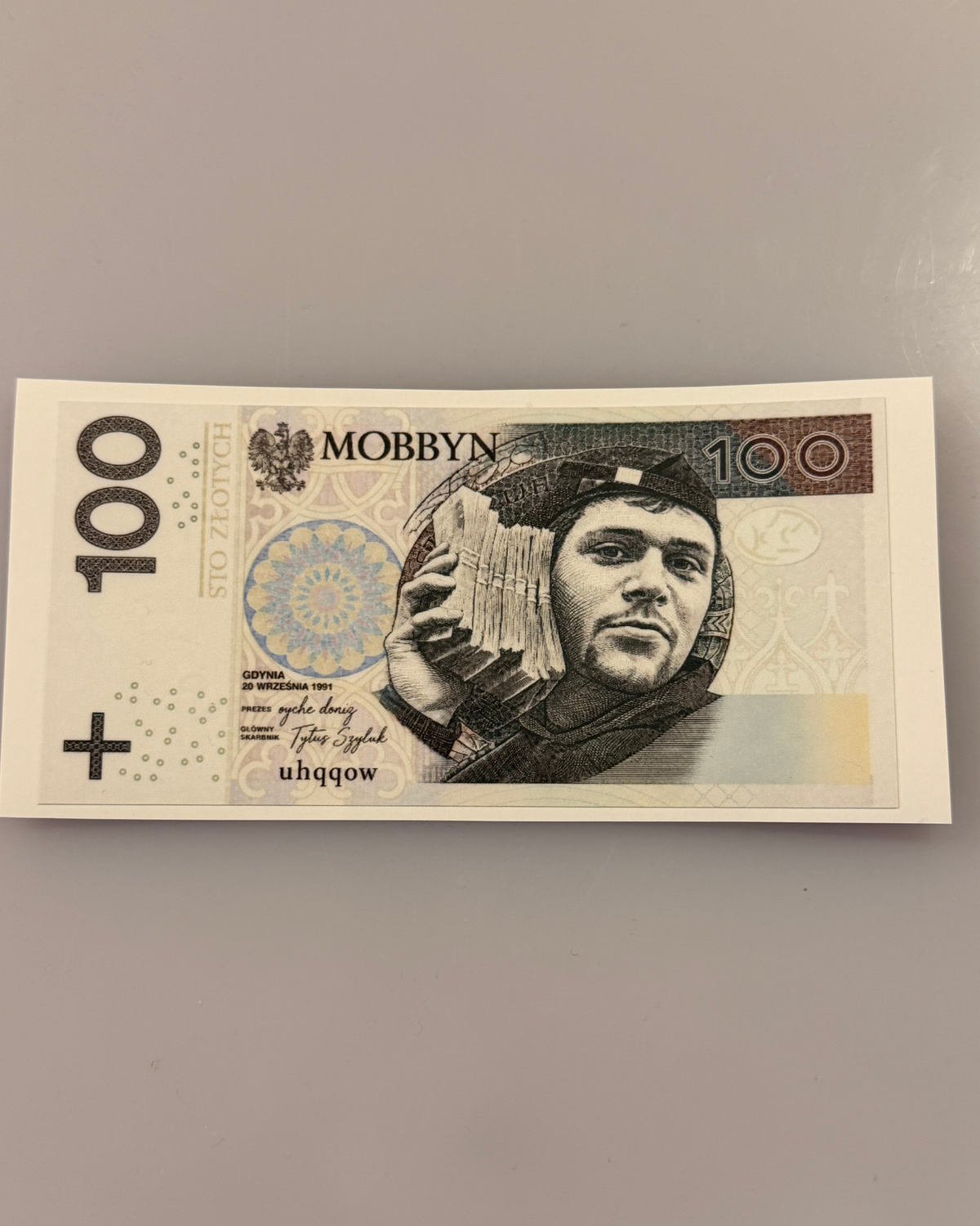 Wlepka Mobbyn banknot