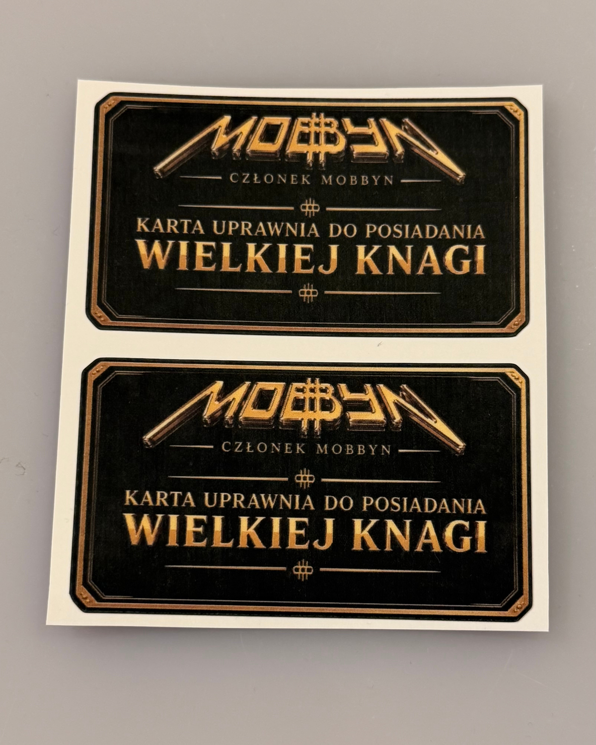 2x wlepki "członek MOBBYN"