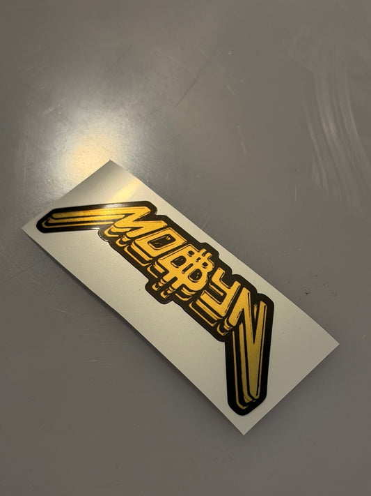 Złota glossy wlepa MOBBYN 1 szt.