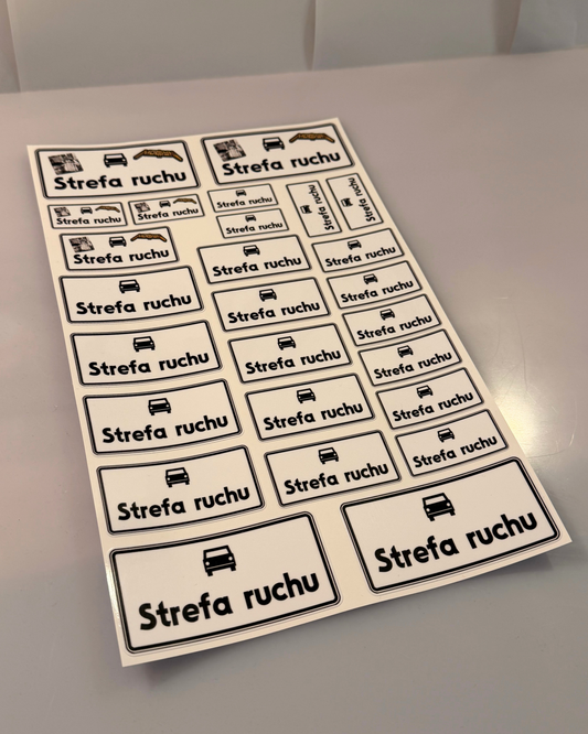 Arkusz wlep Strefa Ruchu 26 szt. (Sos, Ciuchy i Borciuchy)