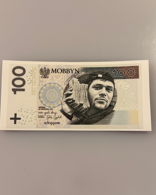 Wlepka Mobbyn banknot